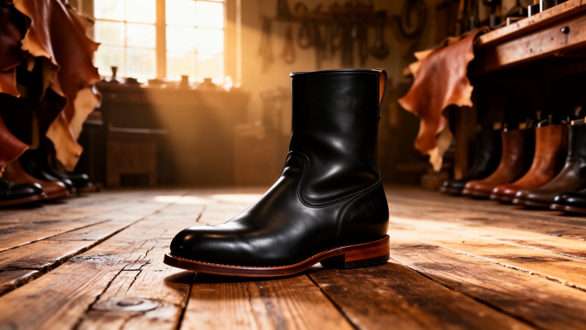 The Service 011 boot in Horween Chromexcel Color 8